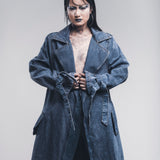 Trench denim marbled