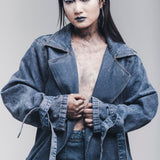 Trench denim marbled