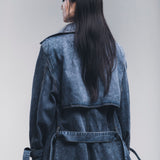 Trench denim marbled