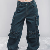 Jeans cargo overdyed