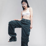 Jeans cargo overdyed