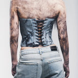 Corsetto denim meccanoabstract